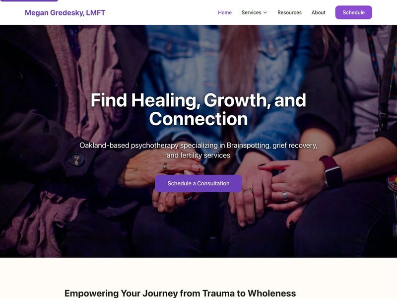 Megan Gredesky LMFT website